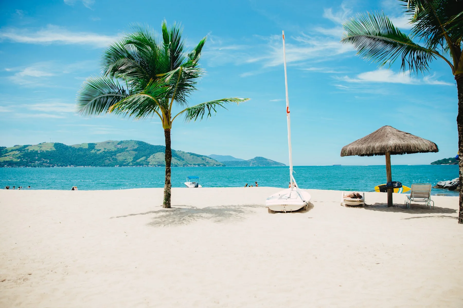 A quiet stretch of tropical coastline